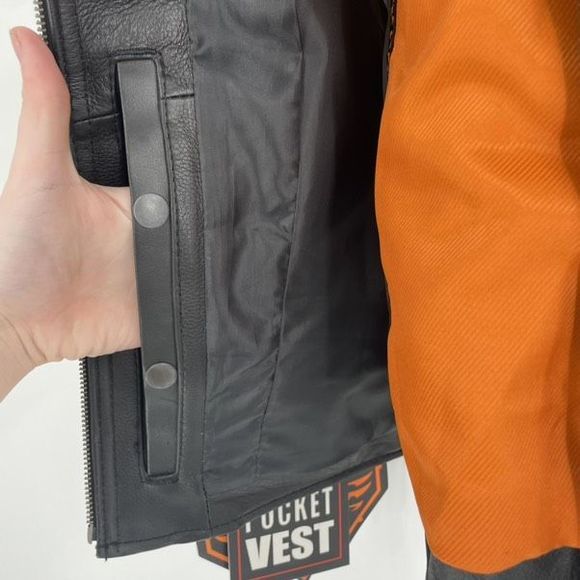 Milwaukee Leather Women's Gun Pocket Side Lace Biker Style Vest Black Medium NWT - Picture 6 of 9